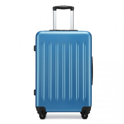 KSK2477 - Kono Durable 24 Inch Lightweight ABS+PC Vertical Textured Check-in Suitcase with Secure 3-Digit Lock - Navy