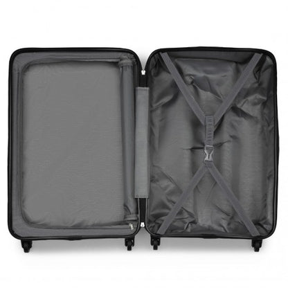KSK2477 - Kono Durable 28 Inch Expandable ABS+PC Vertical Textured Hard Shell Suitcase with Secure 3-Digit Lock - Pink