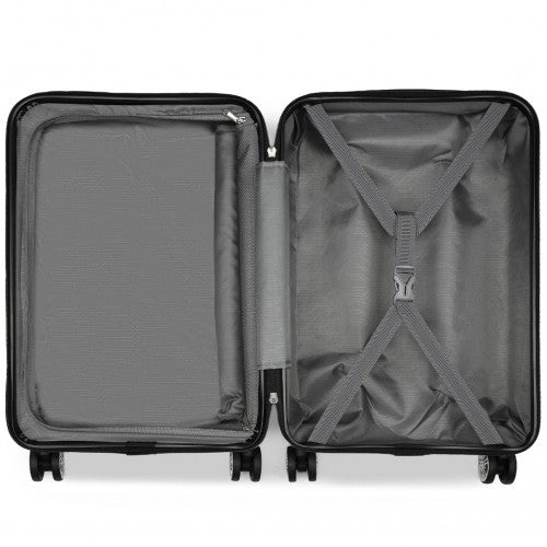 KSK2482 - Kono 28 Inch Expandable Horizontal Engraved Hard Shell ABS+PC Check-In Suitcase with TSA Lock - Gold