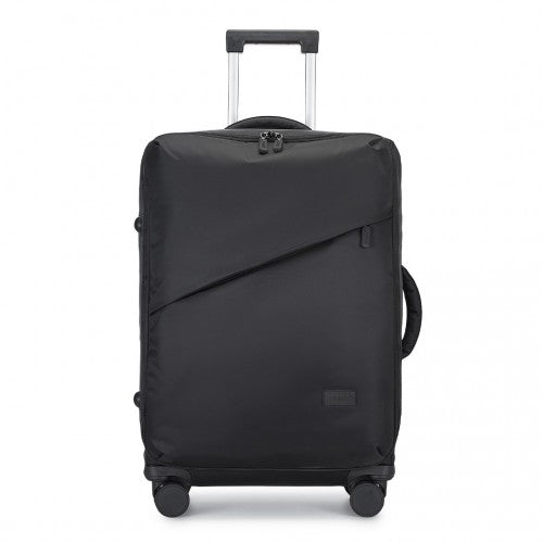 KSK2491 - Kono 24 Inch Lightweight Durable Soft Shell Suitcase with TSA Lock and Separate Wet/Dry Compartment - Black