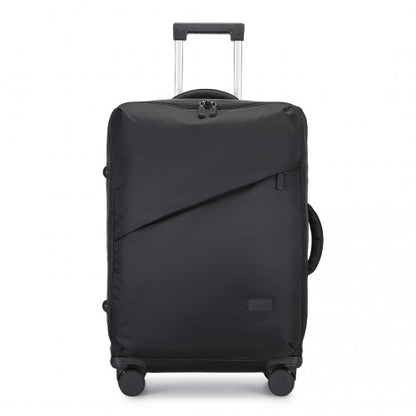 KSK2491 - Kono 24 Inch Lightweight Durable Soft Shell Suitcase with TSA Lock and Separate Wet/Dry Compartment - Black