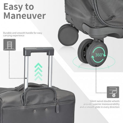 KSK2491 - Kono 28 Inch Lightweight Durable Soft Shell Suitcase with TSA Lock and Separate Wet/Dry Compartment - Grey