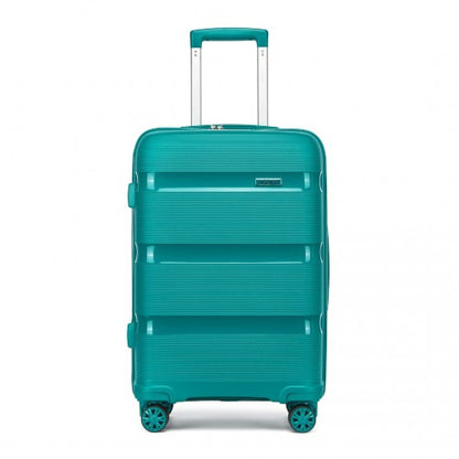 KSK2492 - Kono 24-Inch PP Hardshell Suitcase–Durable Checked Luggage with TSA Lock & 360° Spinner Silent Wheels - Blue and Green