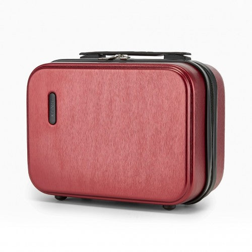 KSK2493 - Kono 12 inch Hard Shell Cosmetic Case – Durable Travel Makeup Organizer with YKK Zipper - Burgundy