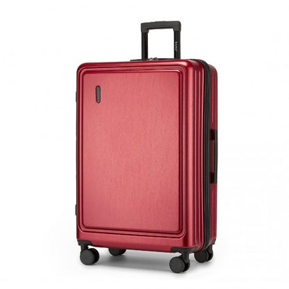KSK2493 - Kono Durable 28 Inch ABS+PC Hardshell Suitcase with TSA Lock Lightweight Travel Luggage with 360° Spinner Wheels - Burgundy