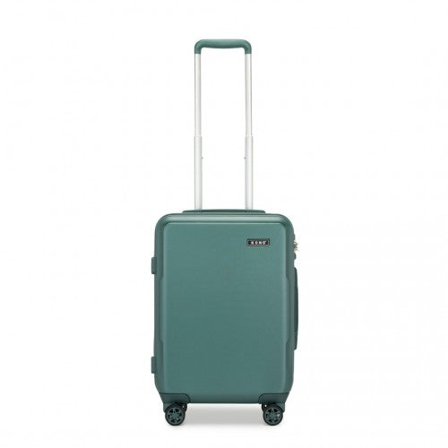 KSK2494 - Kono 20 Inch Cabin Size Minimalist Hard Shell ABS+PC Carry-On Suitcase with TSA Lock 360° Spinner Wheels - Military Green