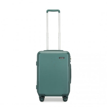 KSK2494 - Kono 20 Inch Cabin Size Minimalist Hard Shell ABS+PC Carry-On Suitcase with TSA Lock 360° Spinner Wheels - Military Green