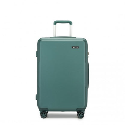 KSK2494 - Kono 24 Inch Minimalist Hard Shell ABS+PC Check-In Suitcase with TSA Lock 360° Spinner Wheels - Military Green