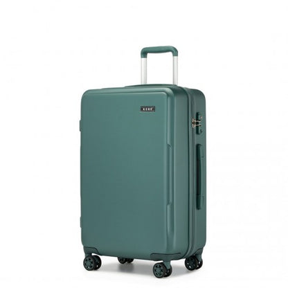 KSK2494 - Kono 24 Inch Minimalist Hard Shell ABS+PC Check-In Suitcase with TSA Lock 360° Spinner Wheels - Military Green