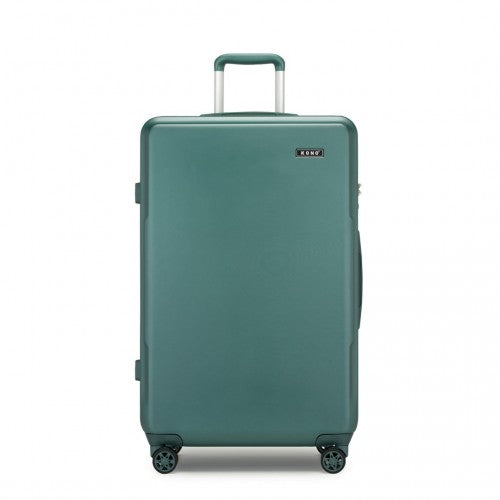 KSK2494 - Kono 28 Inch Minimalist Hard Shell ABS+PC Check-In Suitcase with TSA Lock 360° Spinner Wheels - Military Green