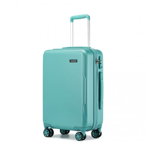 KSK2494 - Kono 20 Inch Cabin Size Minimalist Hard Shell ABS+PC Carry-On Suitcase with TSA Lock 360° Spinner Wheels - Blue