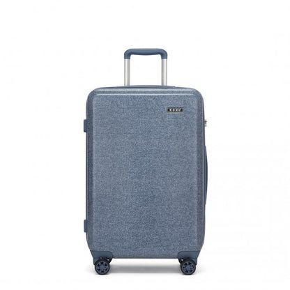 KSK2494 - Kono 24 Inch Minimalist Hard Shell ABS+PC Check-In Suitcase with TSA Lock 360° Spinner Wheels - Denim Blue