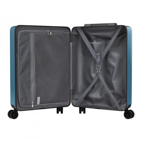KSK2583 - Kono Premium ABS+PC 20 Inch Hard Shell Cabin Suitcase with TSA Lock and Smooth 360° Silent Spinner Wheels - Navy
