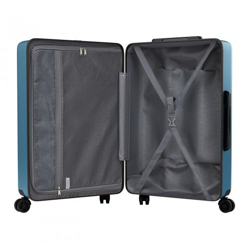 KSK2583 - Kono Premium ABS+PC 24 Inch Hard Shell Medium Check-In Luggage with TSA Lock & 360° Silent Spinner Wheels - Navy