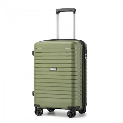 KSK2595 - Kono 20-Inch Hard Shell Scratch-Resistant PP Luggage with Cup Holder, TSA Lock & Expandable Design-Cabin Trolley For Travel - Green