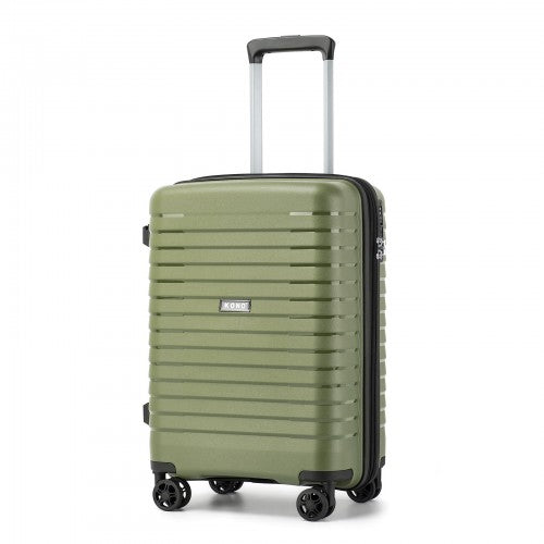 KSK2595 - Kono 20-Inch Hard Shell Scratch-Resistant PP Luggage with Cup Holder, TSA Lock & Expandable Design-Cabin Trolley For Travel - Green