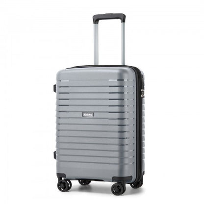 KSK2595 - Kono 20-Inch Hard Shell Scratch-Resistant PP Luggage with Cup Holder, TSA Lock & Expandable Design-Cabin Trolley For Travel - Grey