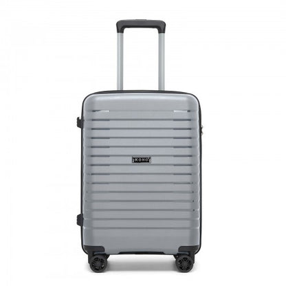 KSK2595 - Kono 20-Inch Hard Shell Scratch-Resistant PP Luggage with Cup Holder, TSA Lock & Expandable Design-Cabin Trolley For Travel - Grey