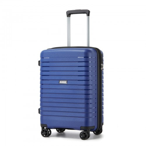 KSK2595 - Kono 20-Inch Hard Shell Scratch-Resistant PP Luggage with Cup Holder, TSA Lock & Expandable Design-Cabin Trolley For Travel - Navy