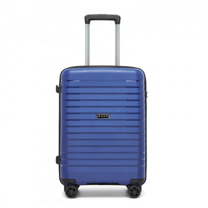 KSK2595 - Kono 20-Inch Hard Shell Scratch-Resistant PP Luggage with Cup Holder, TSA Lock & Expandable Design-Cabin Trolley For Travel - Navy