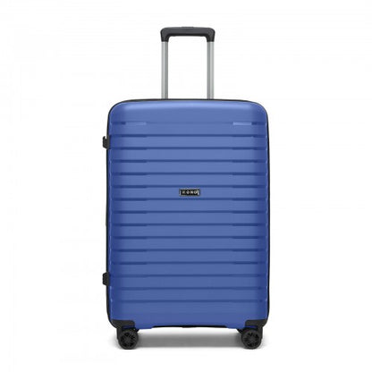 KSK2595 - Kono 28-Inch Hard Shell Scratch-Resistant PP Luggage with Cup Holder, TSA Lock & Expandable Design-Check-in Luggage For Travel - Navy