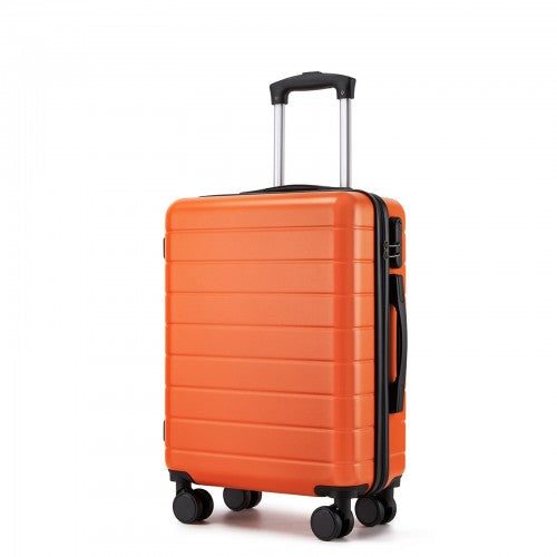 KSN2691 - 20 Inch Carry-On Luggage, Lightweight ABS Hard Shell Suitcase with 360 Silent Wheels, Combination Lock & Organised Interior - Orange
