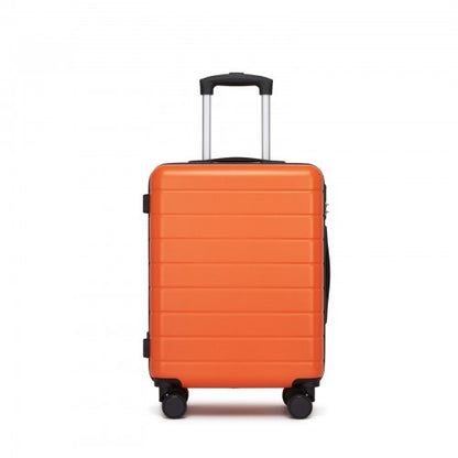 KSN2691 - 20 Inch Carry-On Luggage, Lightweight ABS Hard Shell Suitcase with 360 Silent Wheels, Combination Lock & Organised Interior - Orange