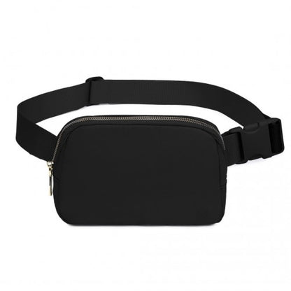 L2337 - Miss Lulu Lightweight Stylish Water-Resistant Casual Bum Bag - Black