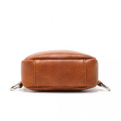 LB2356 - Miss Lulu Convertible PU Leather Multi-Wear Chest Bag - Brown