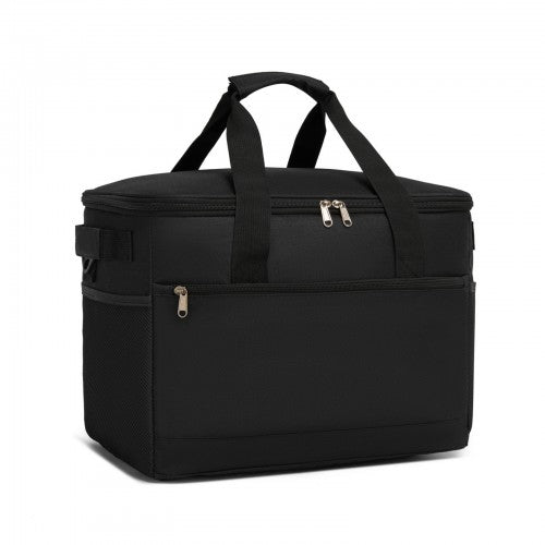 LBK2535L - Kono Large 30L Portable Lunch Bag with Enhanced Insulation–Compact & Convenient for Travel and Commuting - Black
