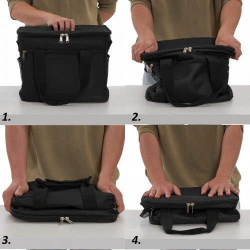 LBK2535L - Kono Large 30L Portable Lunch Bag with Enhanced Insulation–Compact & Convenient for Travel and Commuting - Black