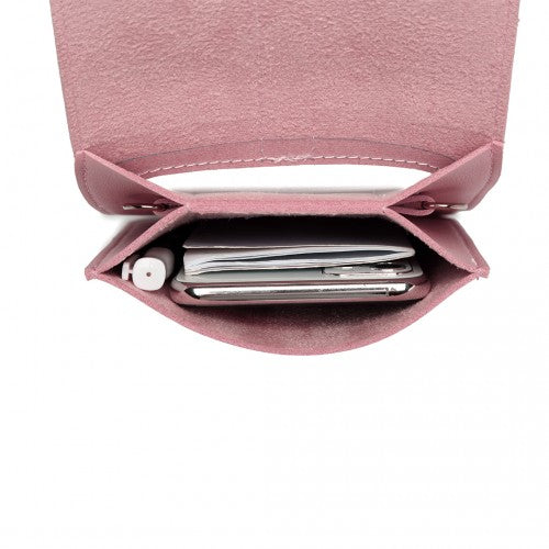 LP2034 - Miss Lulu Multi Use Purse Clutch Mini Shoulder Bag - Pink