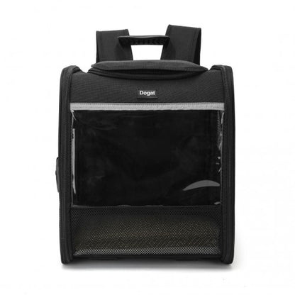 PTD2440 - Dogat Foldable And Durable Pet Backpack Carrier Travel Bag for Cats and Small Dogs - Black