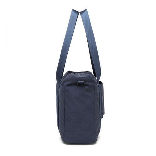 TVK2515 - Kono Comfortable and Easy-Carry Large-Capacity Travel Tote with Laptop Sleeve, Trolley Sleeve and Crossbody Strap - Navy
