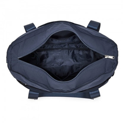 TVK2515 - Kono Comfortable and Easy-Carry Large-Capacity Travel Tote with Laptop Sleeve, Trolley Sleeve and Crossbody Strap - Navy