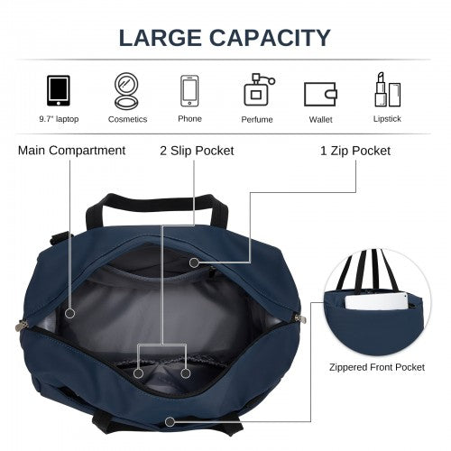 TVK2522 - Kono 40×30×20cm Cabin Approved Travel Bag - Versatile Carry-On Shoulder Bag for Travel, Gym, Business & Daily Use - Navy