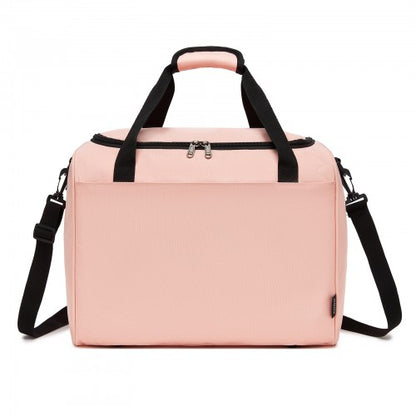 TVK2526 - Kono Spacious Airline-Approved Cabin Travel Duffel (40×30×20 cm) - Roomy Weekender with U-Zip Opening - Pink
