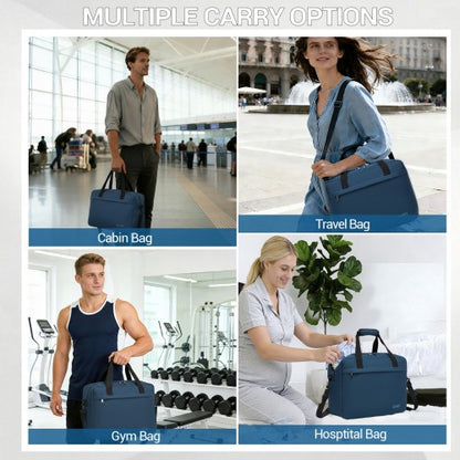 TVK2560 - Kono 40×30×20 cm Large-Capacity Travel Bag–Airline-Approved Underseat Cabin Bag,Perfect for Fitness,Travel,and Weekend Getaways - Navy