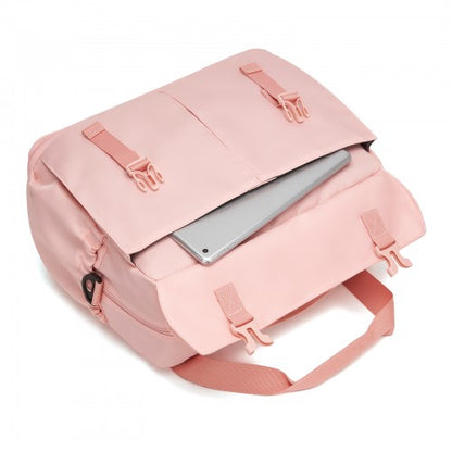 TVK2613 - Kono Expandable Cabin Travel Bag 40×30×20cm - Large Capacity, Water-Resistant, Multi-Compartment Weekend & Carry-On Tote - Pink