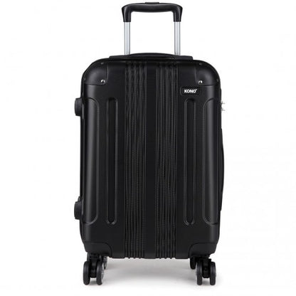 K1777L - Kono 24 Inch ABS Hard Shell Suitcase Luggage - Black