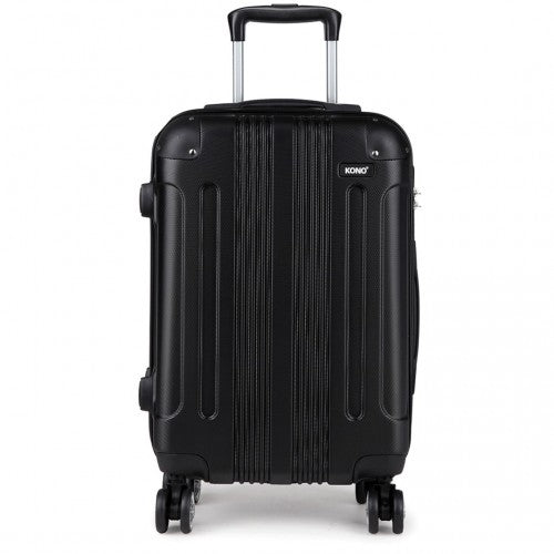 K1777L - Kono 24 Inch ABS Hard Shell Suitcase Luggage - Black